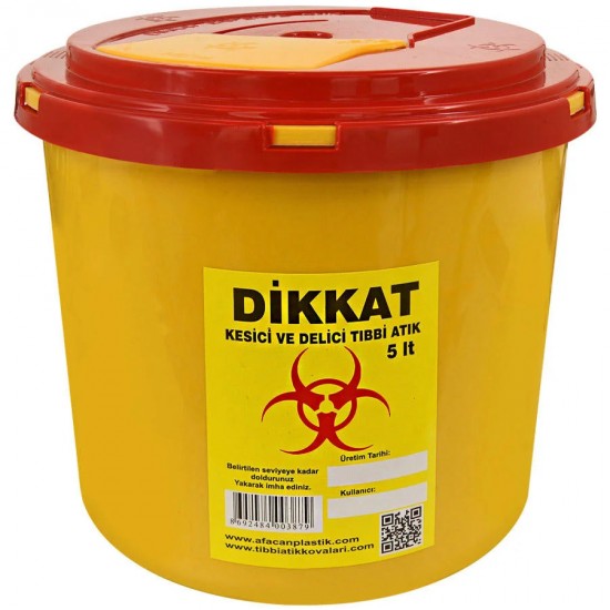 Tıbbi Atık Kovası 5lt Tıbbi Atık Kovası 5lt