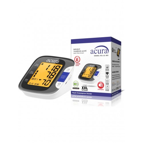 Acura AC-493 Şarjlı, Çantalı, Geniş Ekranlı, Manşetli Tansiyon Aleti