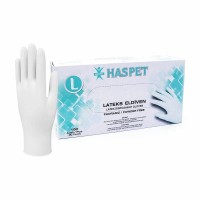 Haspet Lateks Pudrasız Muayene Eldiveni 100'lük